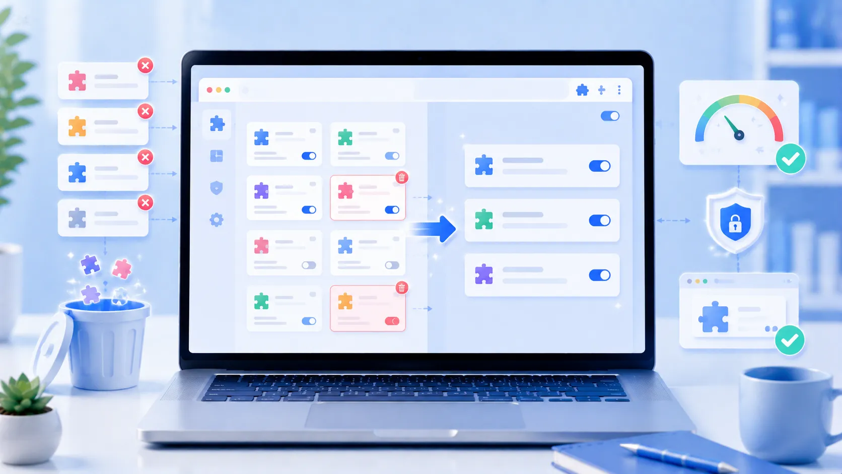 Chromeの拡張機能を見直して軽く使う方法のイメージ