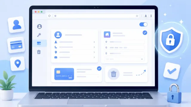 Chromeの自動入力設定を見直して個人情報を守るイメージ