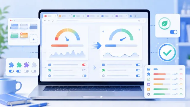 Chromeのメモリ使用量が多い時に確認する設定のイメージ