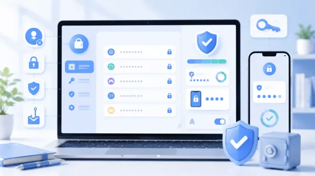 パスワードを安全に管理する基本を解説するイメージ