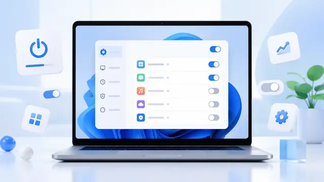 Windows 11でスタートアップアプリを無効にする設定画面のイメージ